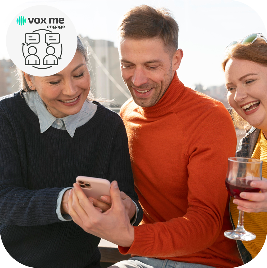 Imagem representando a solução VoxMe Engage para engajamento automatizado