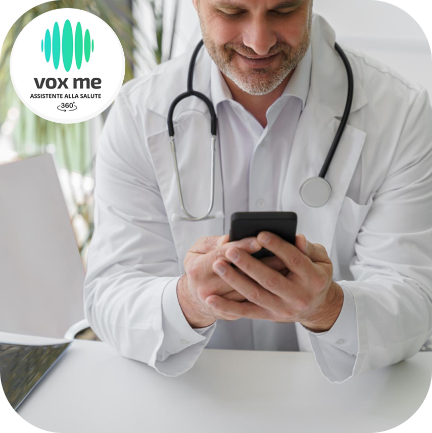 Imagem representando a solução VoxMe Assistente alla Salute para gestão de saúde digital